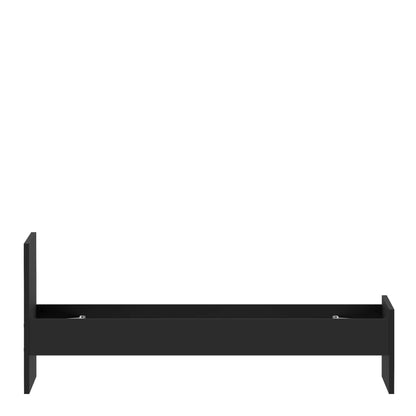 Budapest 3ft Single Black Wooden Bed Frame