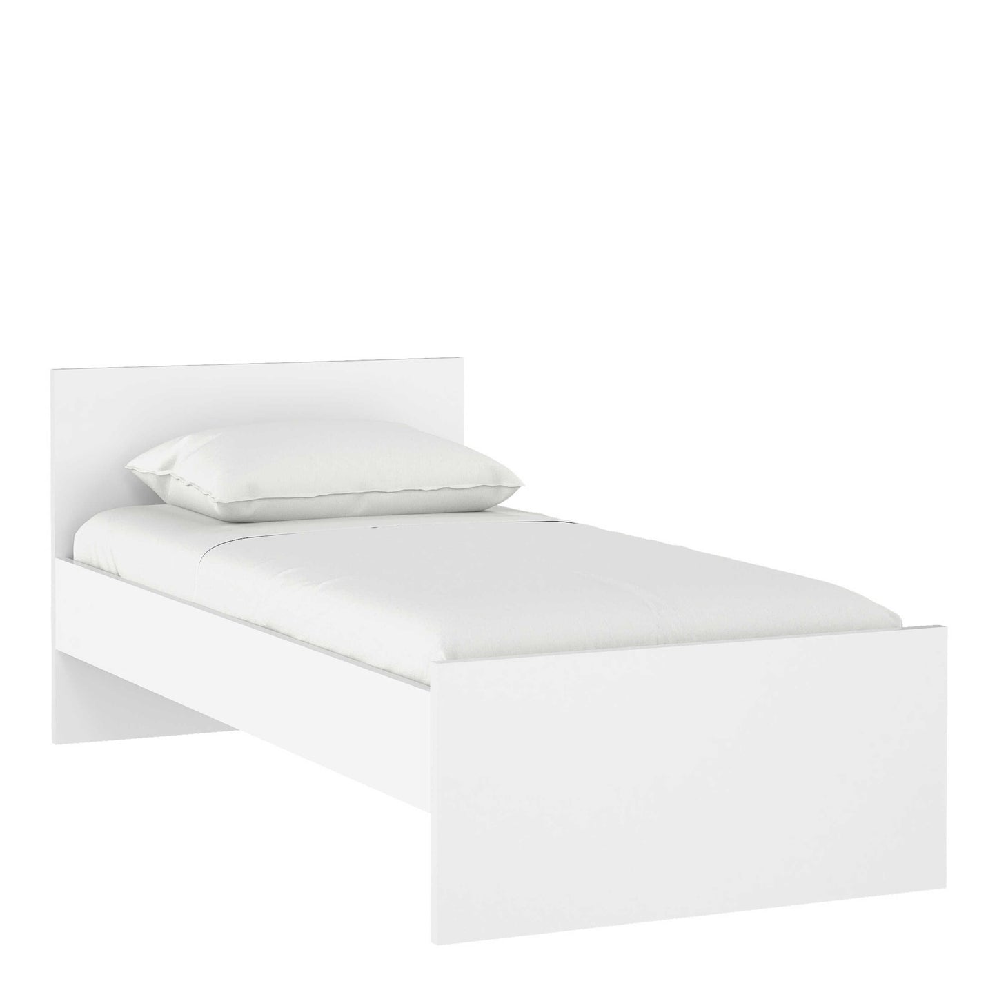 Budapest 3ft Single White Wooden Bed Frame
