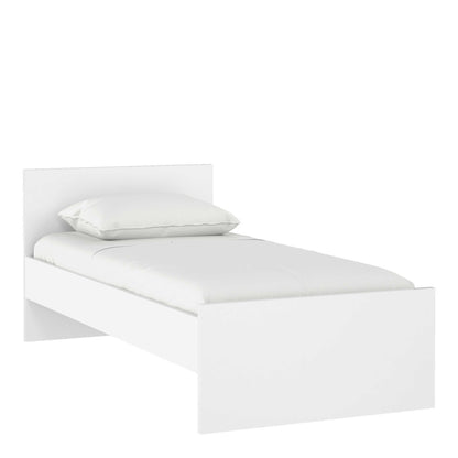 Budapest 3ft Single White Wooden Bed Frame
