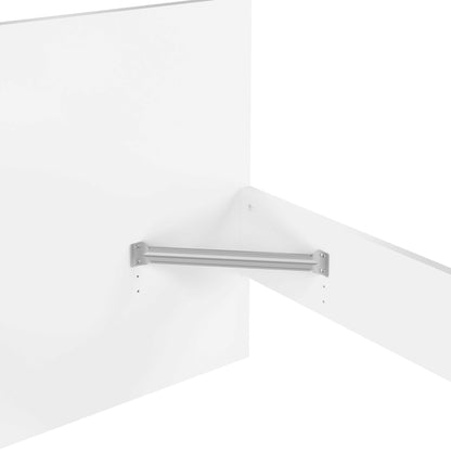 Budapest 3ft Single White Wooden Bed Frame