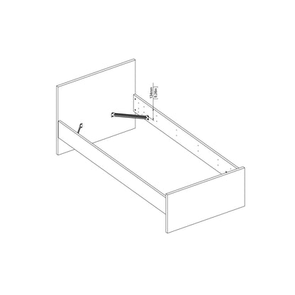 Budapest 3ft Single White Wooden Bed Frame