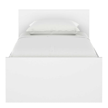 Budapest 3ft Single White Wooden Bed Frame