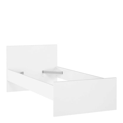 Budapest 3ft Single White Wooden Bed Frame