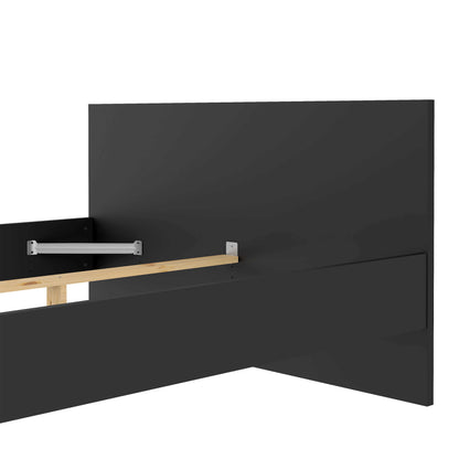 Budapest 4ft6 Double Black Wooden Bed Frame