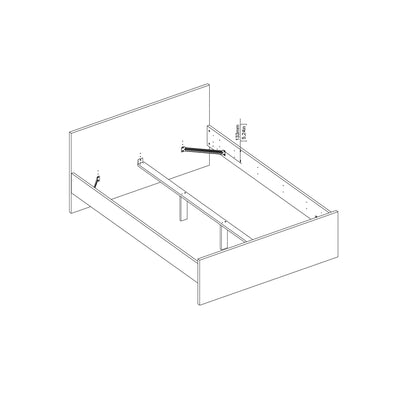 Budapest 4ft6 Double White Wooden Bed Frame