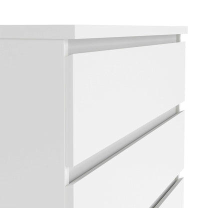 Budapest White Wooden Storage Chest 5 Drawers