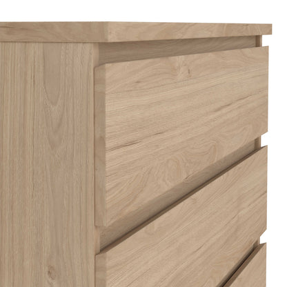Budapest Tall Natural Oak Effect Wooden Chest 5 Drawers