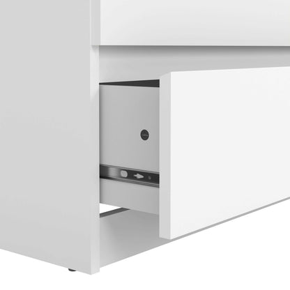 Budapest White Wooden Wide Chest 6 Drawers