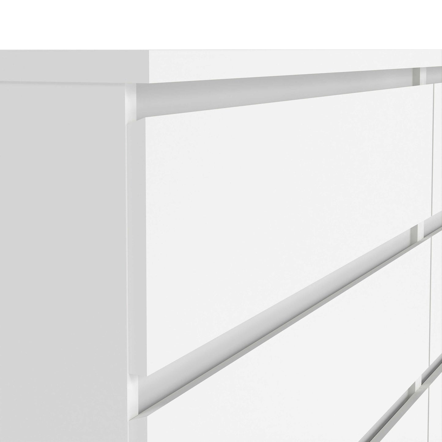 Budapest White Wooden Wide Chest 6 Drawers