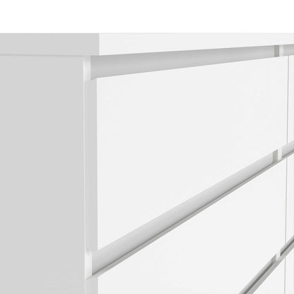 Budapest White Wooden Wide Chest 6 Drawers
