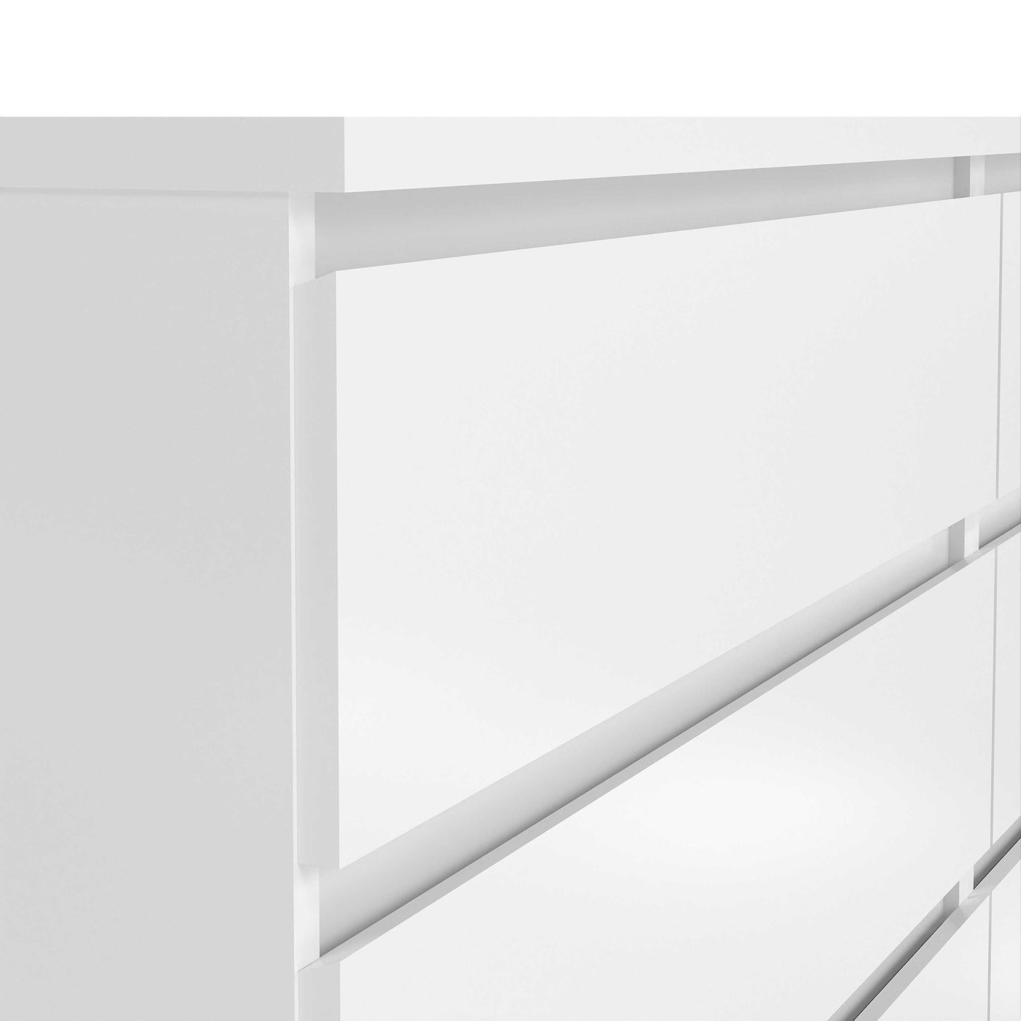 Budapest White Wooden Wide Chest 6 Drawers