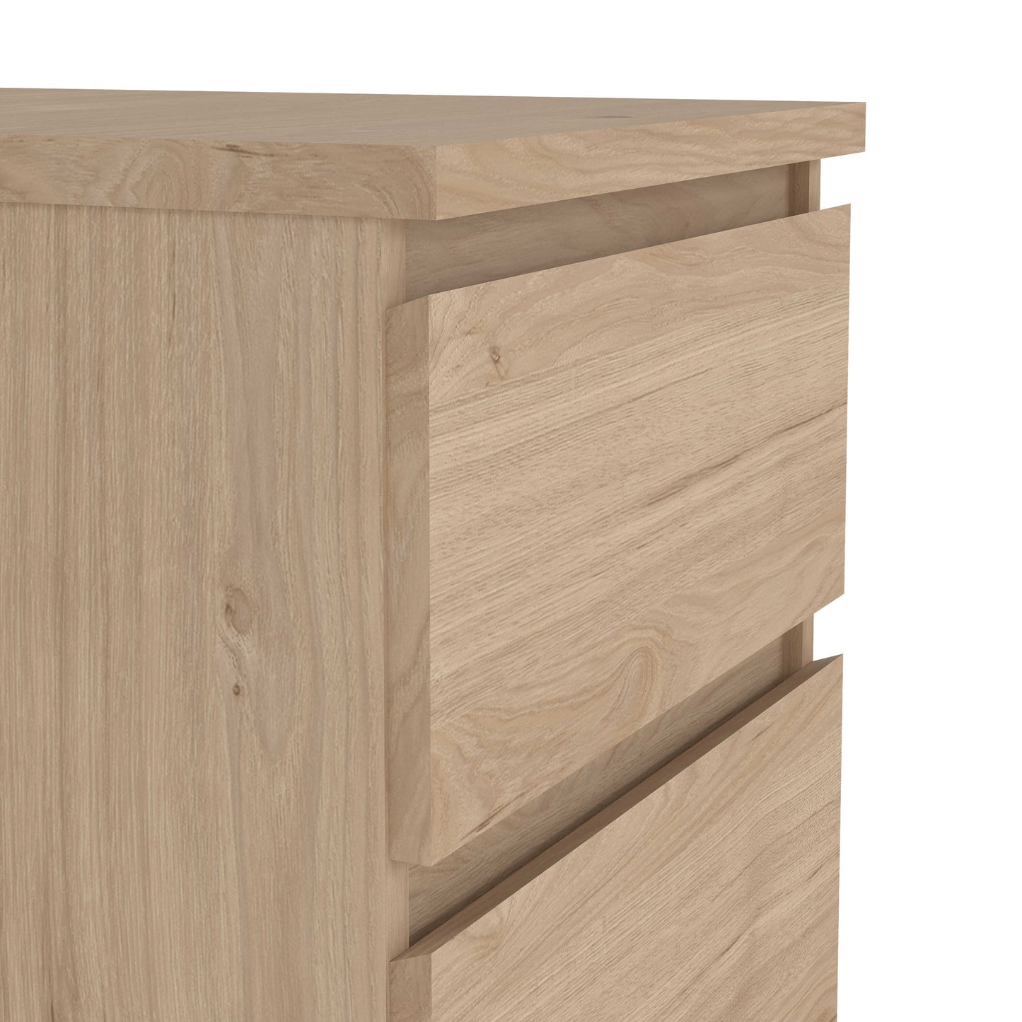 Budapest Natural Oak Effect Wood Narrow Chest 5 Drawers