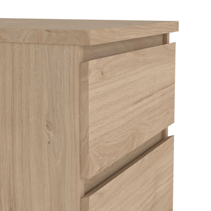 Budapest Natural Oak Effect Wood Narrow Chest 5 Drawers