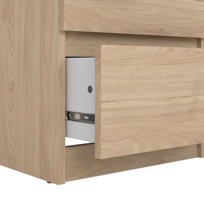 Budapest Natural Oak Effect Wood Narrow Chest 5 Drawers