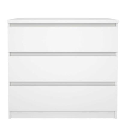 Budapest White Wooden Storage Chest 3 Drawers