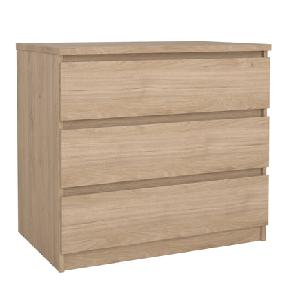 Budapest Natural Oak Effect Wooden Storage Chest 3 Drawers