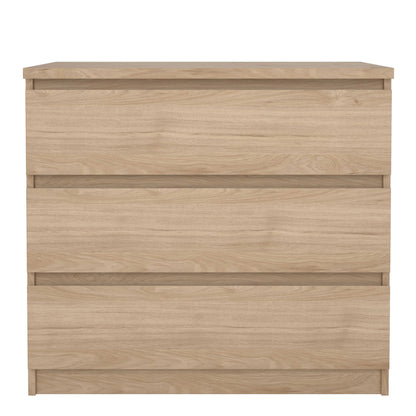 Budapest Natural Oak Effect Wooden Storage Chest 3 Drawers