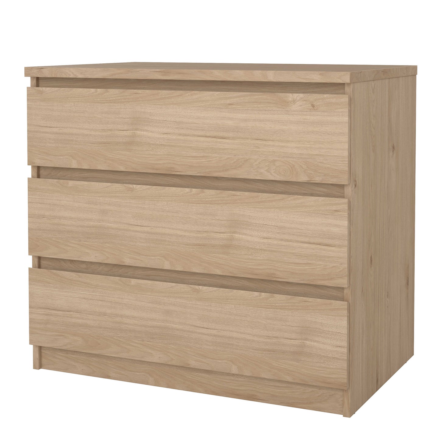 Budapest Natural Oak Effect Wooden Storage Chest 3 Drawers