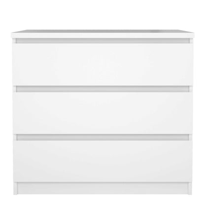 Budapest White Wooden Storage Chest 3 Drawers