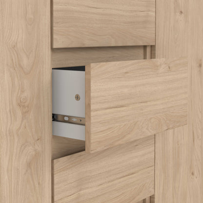 Budapest Natural Oak Effect Wood Sideboard 4 Drawers 2 Doors