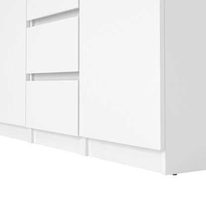 Budapest White Wooden Sideboard 4 Drawers 2 Doors