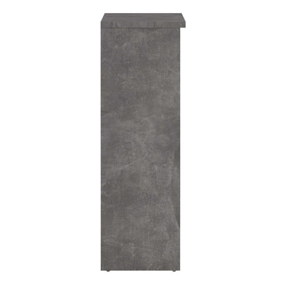 Budapest Concrete Effect and White Wooden Shoe Cabinet 3 Doors 1 Drawer