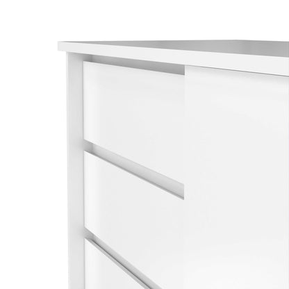Budapest White Wooden Storage Unit 1 Door 3 Drawers