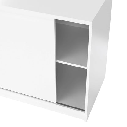 Budapest White Wooden Storage Unit 1 Door 3 Drawers