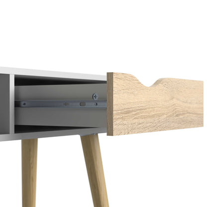 Sapporo White and Natural Oak Console Table 1 Drawer 1 Shelf