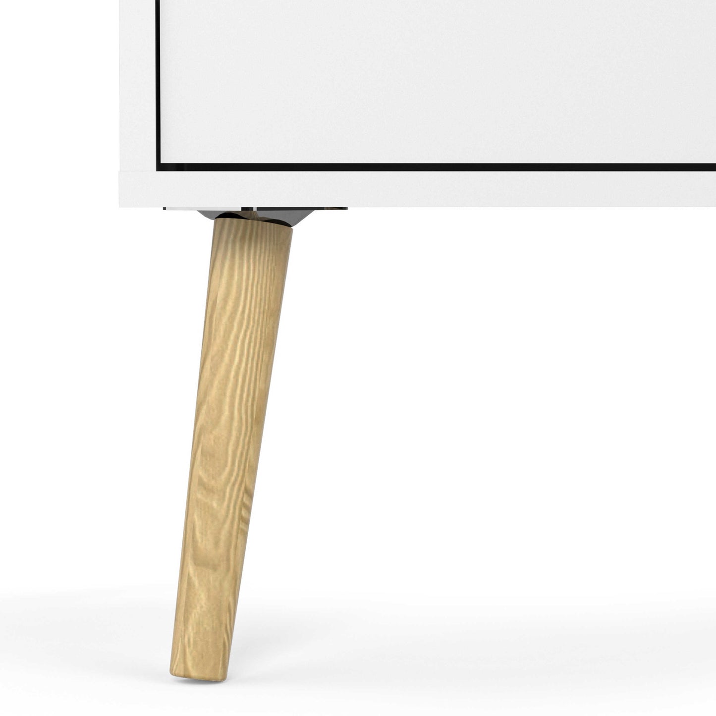 Sapporo White and Natural Oak Effect Chest 5 Drawers