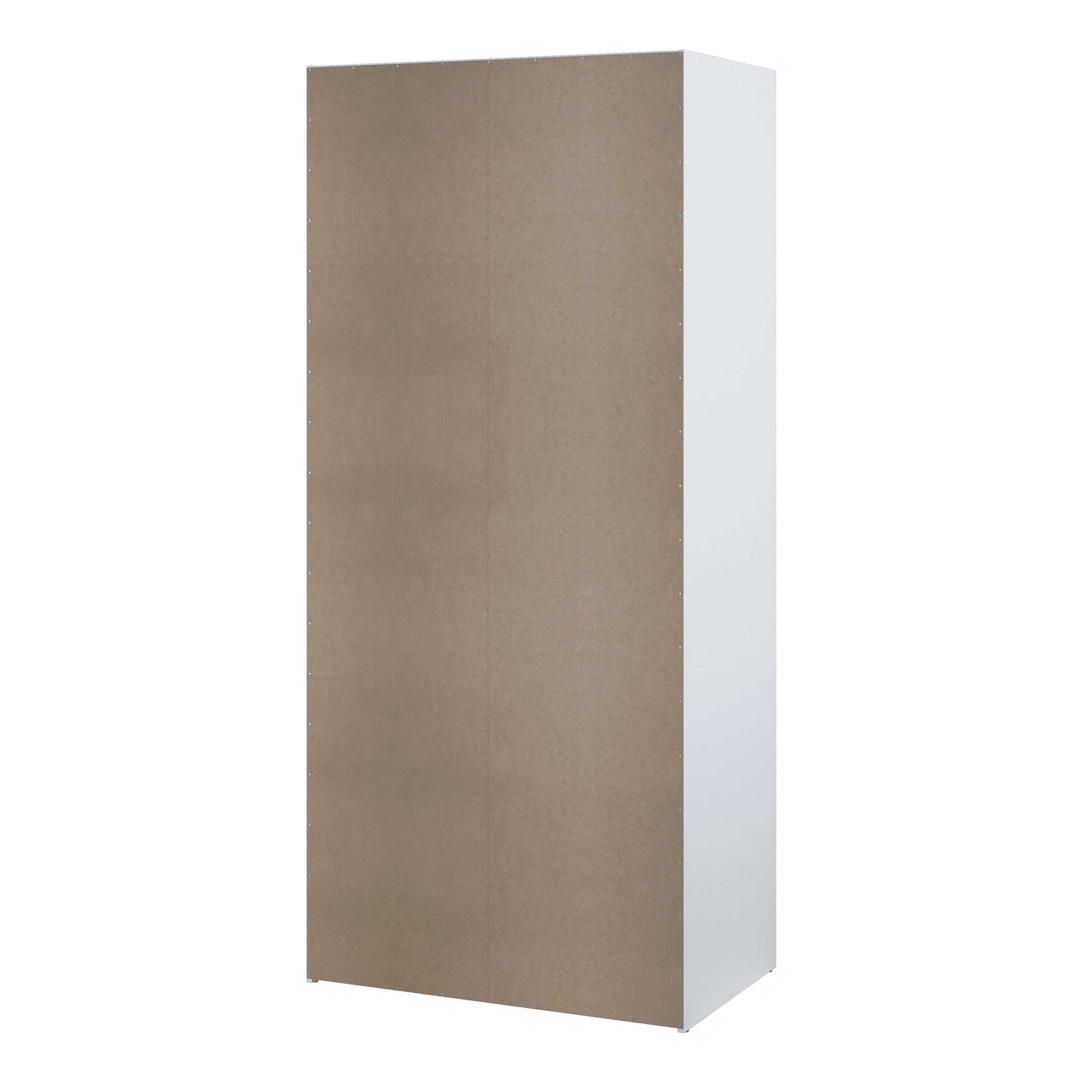 Munich White Wooden Sliding Door Wardrobe 2 Doors 3 Shelves