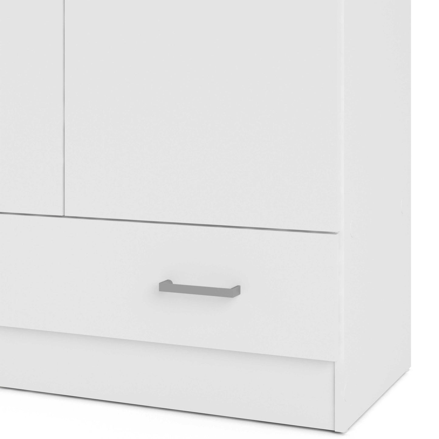 Berlin White Slim 2 Door Bedroom Wardrobe 1 Drawer