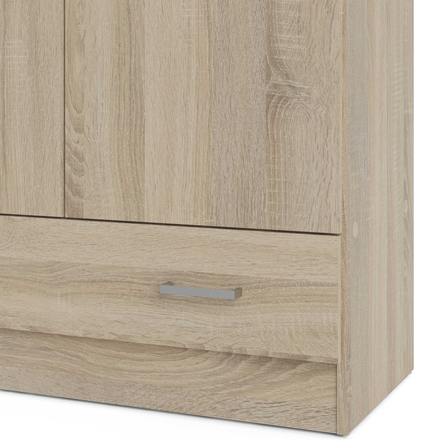 Berlin Natural Slim 2 Door Bedroom Wardrobe 1 Drawer