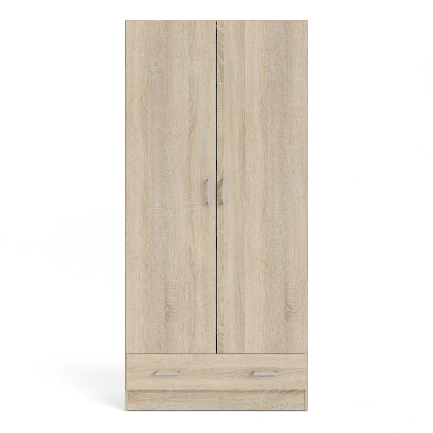 Berlin Natural Slim 2 Door Bedroom Wardrobe 1 Drawer