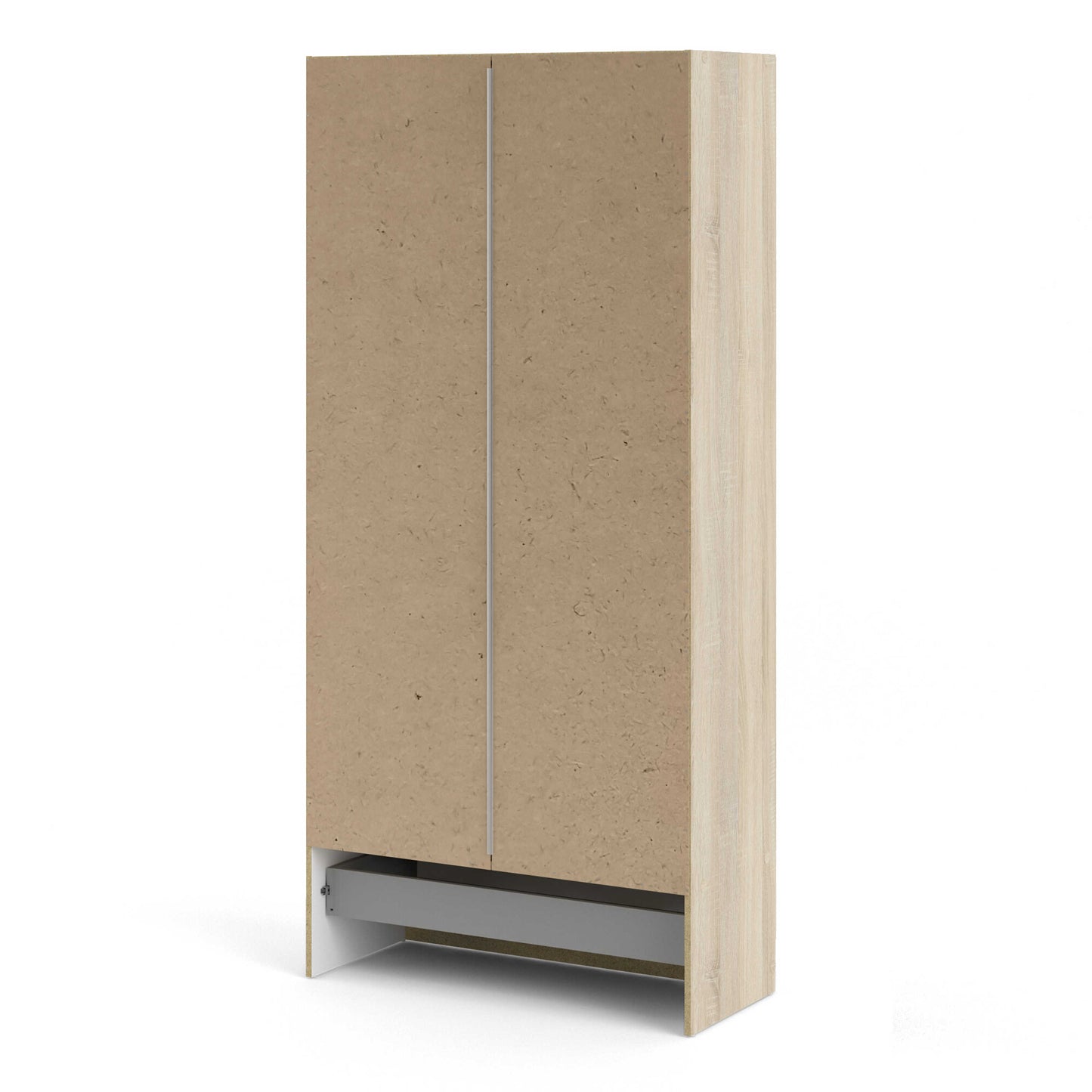 Berlin Natural Slim 2 Door Bedroom Wardrobe 1 Drawer