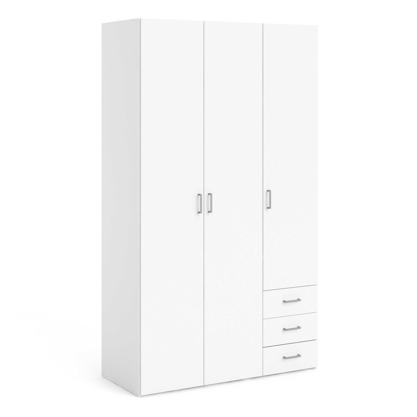 Munich White Wooden 3 Doors 3 Drawers 5 Shelves