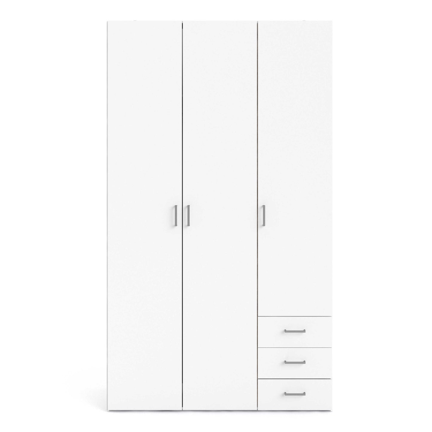 Munich White Wooden 3 Doors 3 Drawers 5 Shelves