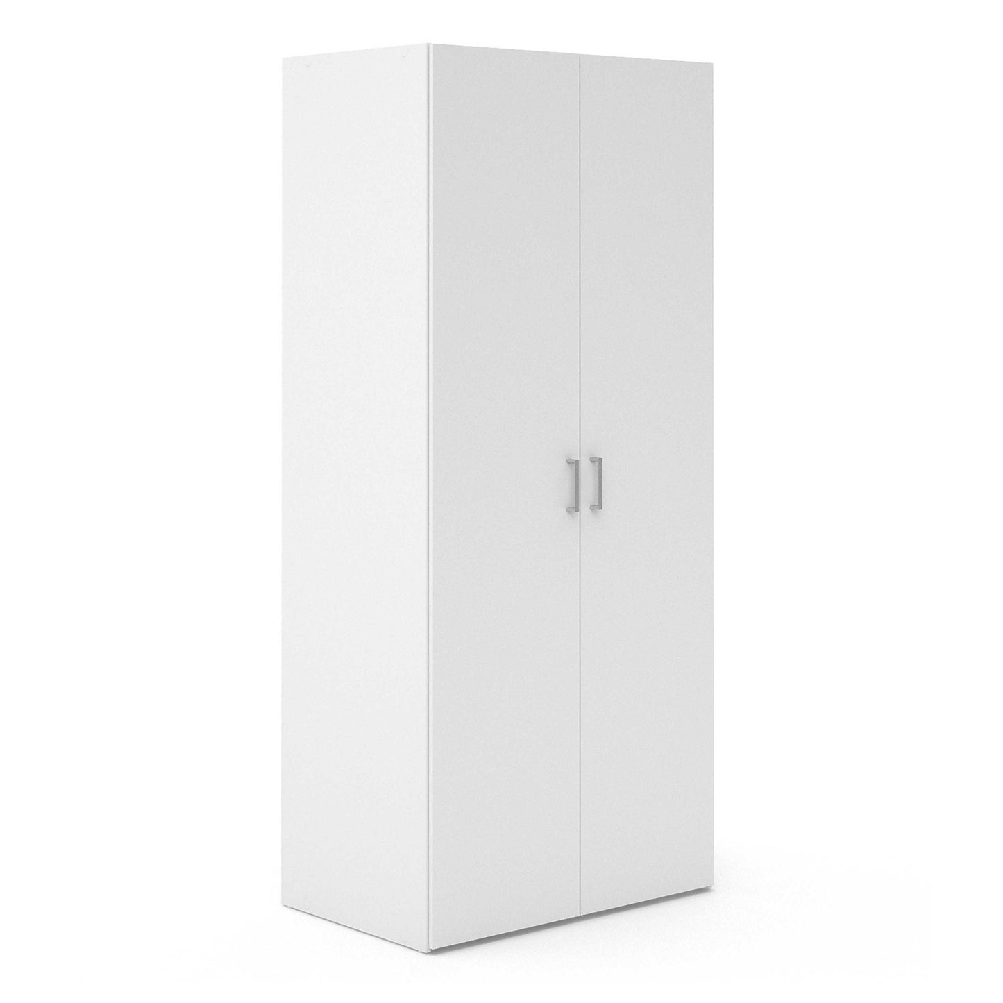 Munich White Wooden Wardrobe 2 Doors and 3 Shelves
