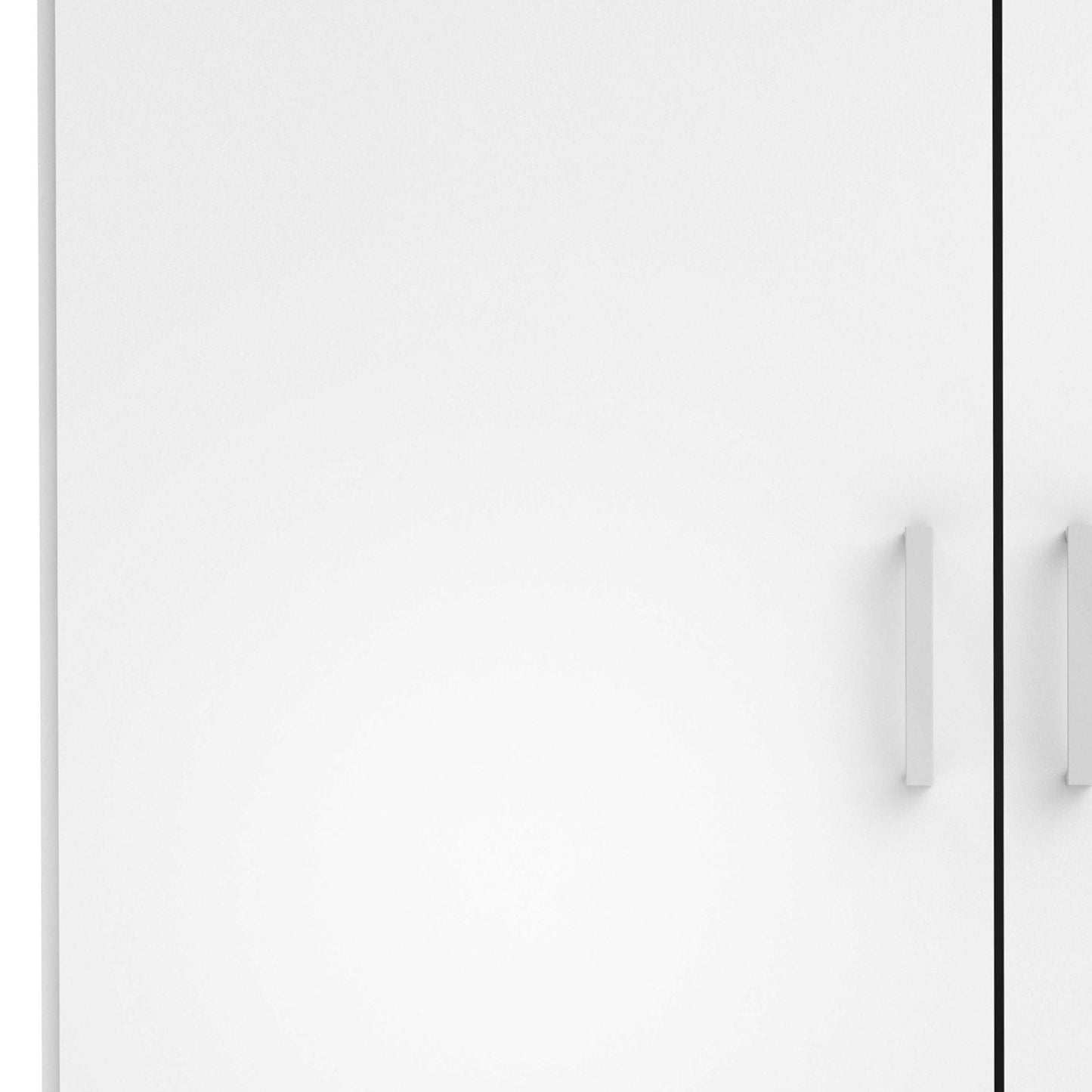 Munich White Wooden Wardrobe 2 Doors and 3 Shelves
