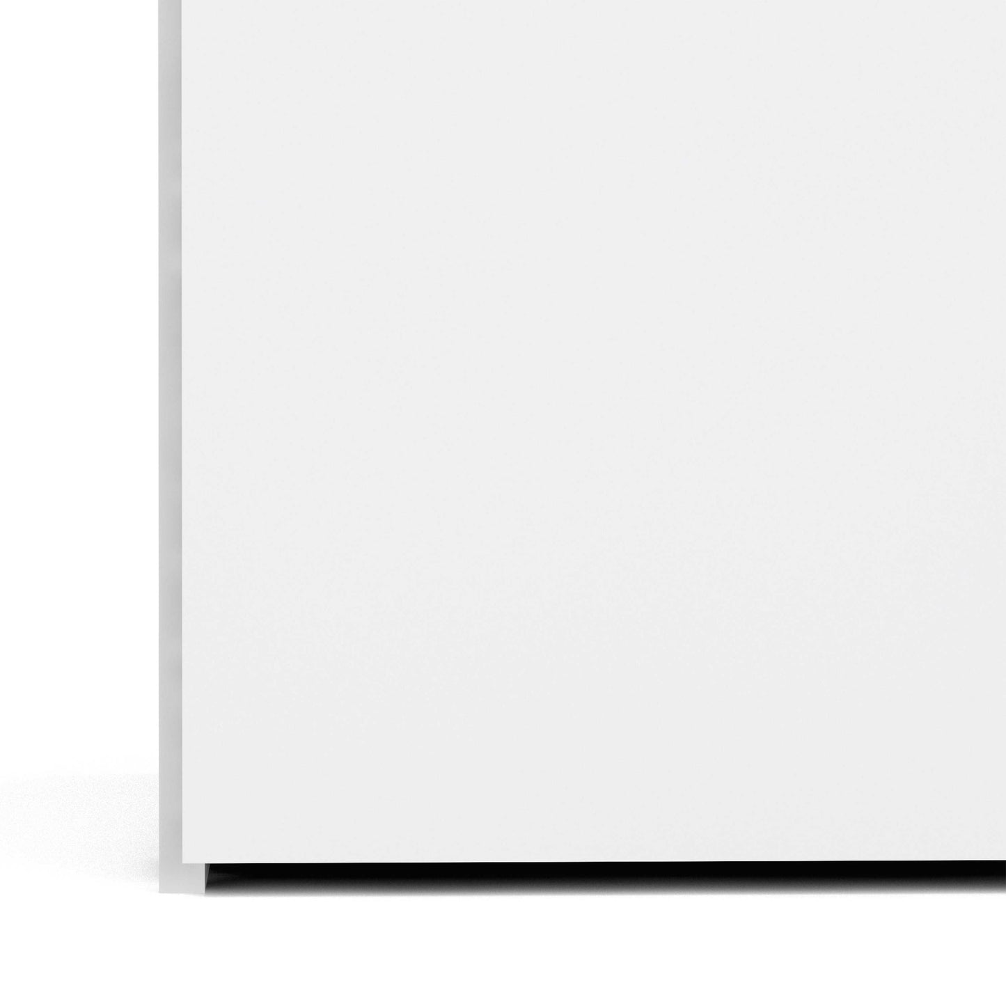 Munich White Wooden Wardrobe 3 Doors 6 Shelves