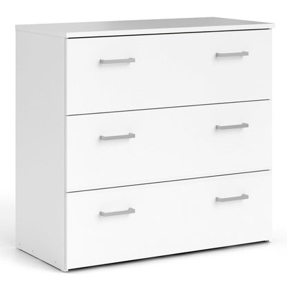 Munich White Wooden 3 Drawer Chest