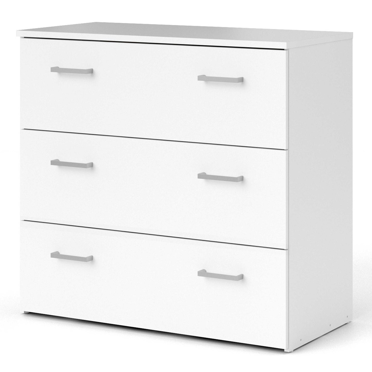 Munich White Wooden 3 Drawer Chest