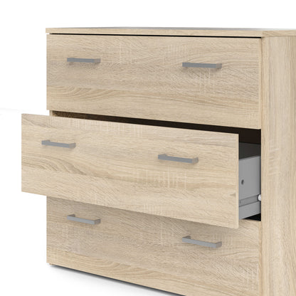 Berlin Light Oak Effect Chest of 3 Drawers