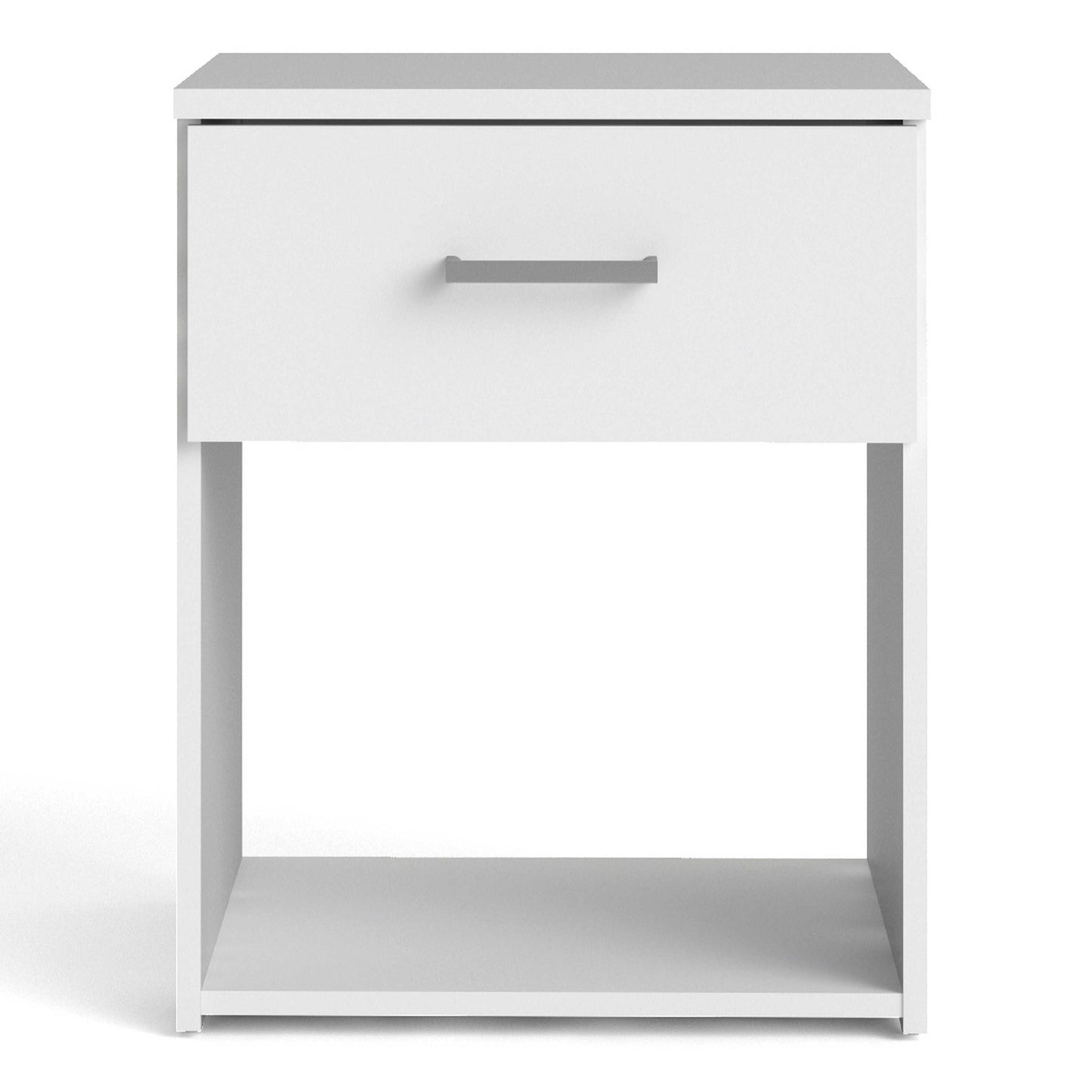 Munich White Wooden Bedside Table 1 Drawer