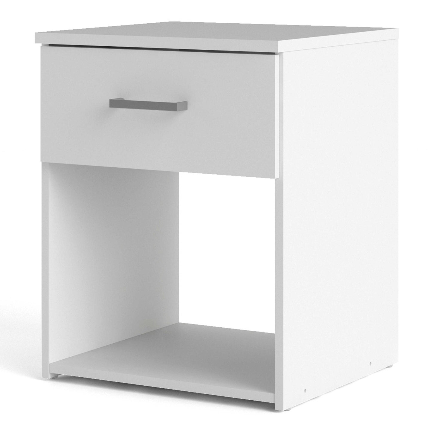 Munich White Wooden Bedside Table 1 Drawer