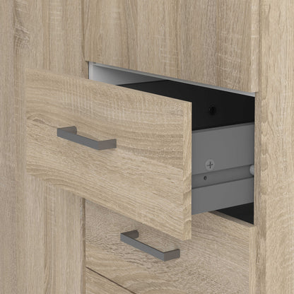 Berlin Oak Effect Wardrobe 2 Doors, 3 Drawers 1 Shelf