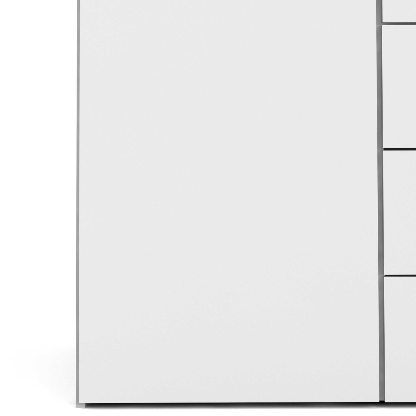 Munich White Wooden 2 Doors 3 Drawers 4 Shelves