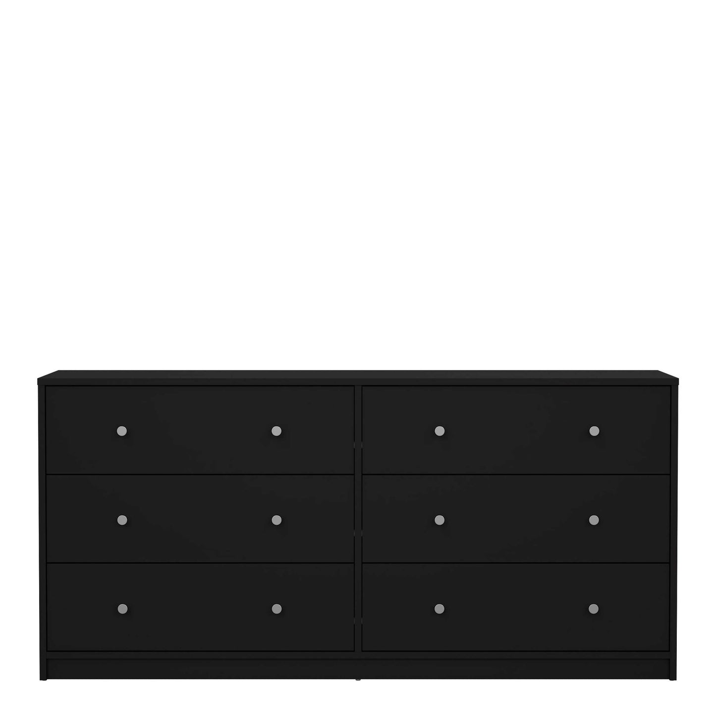 Tainan Black Wide Chest 6 Drawers