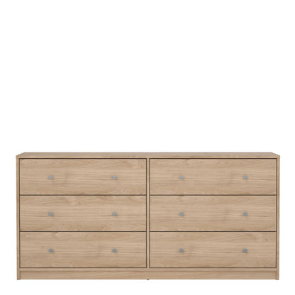 Kaohsiung Hickory Oak Effect Chest 6 Drawers