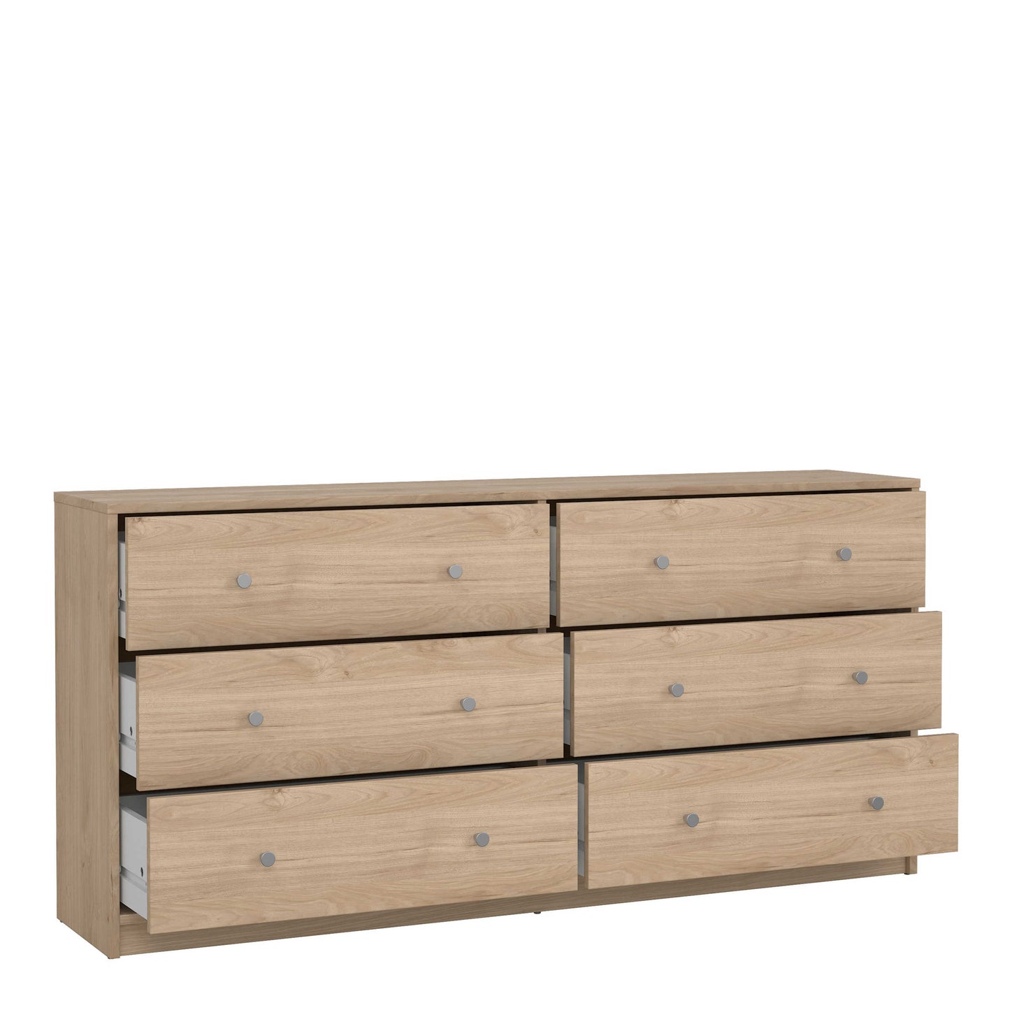 Kaohsiung Hickory Oak Effect Chest 6 Drawers